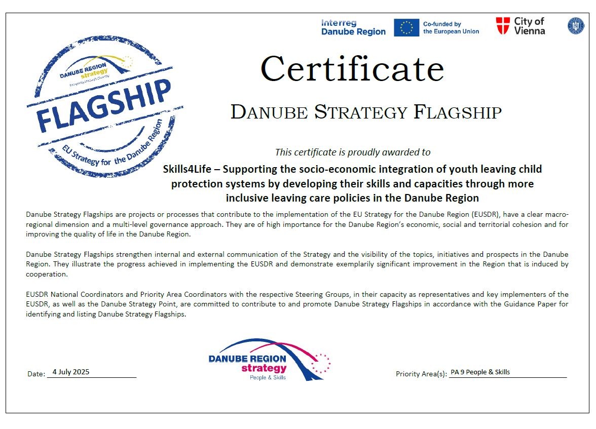 Proiectul Skills4Life, coordonat de ADR Sud-Muntenia, desemnat oficial Danube Strategy Flagship